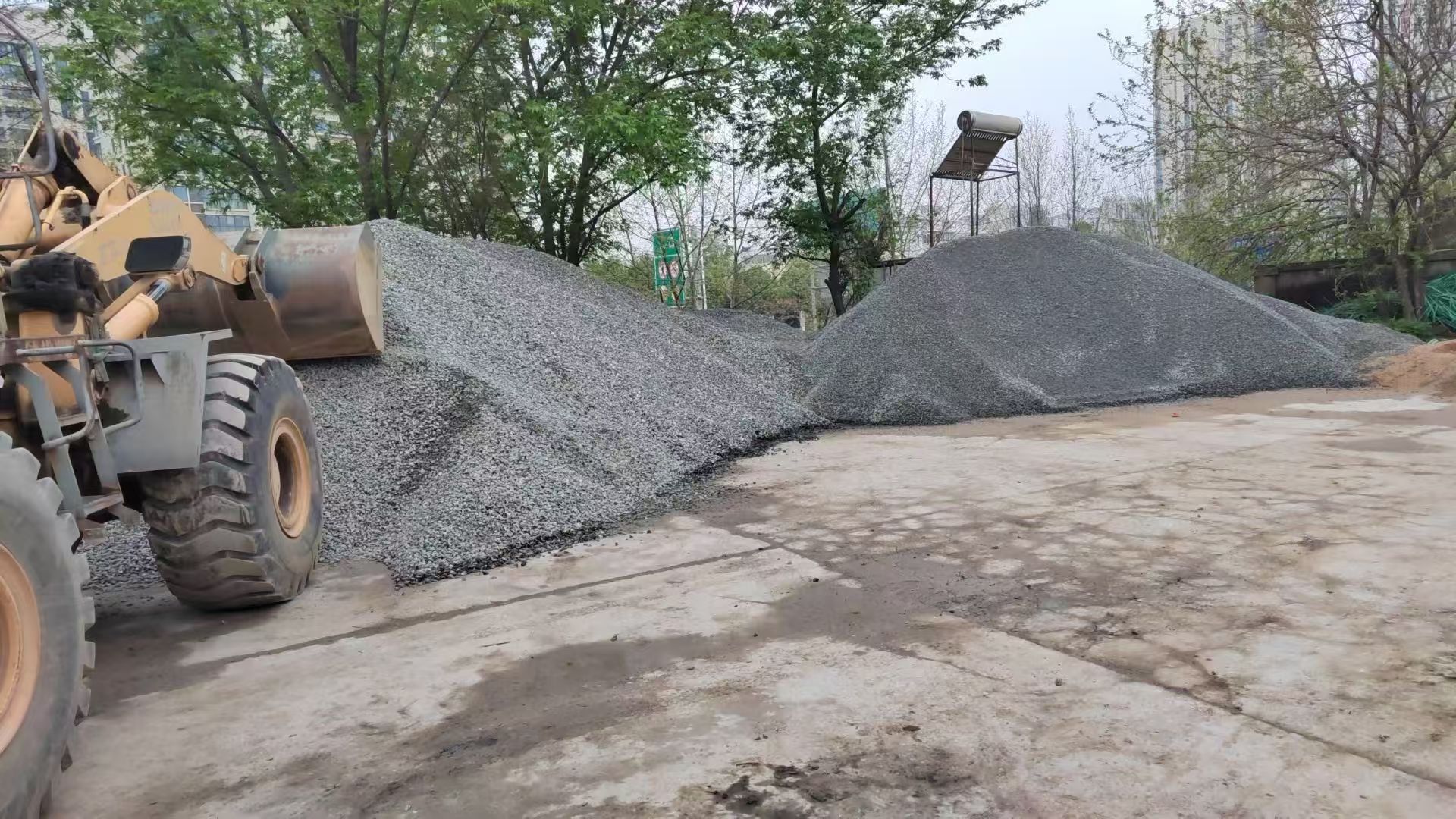 石子和碎石堆场